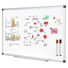 Large Magnetic Dry Erase Board 36x24 Inches Whiteboard with Aluminum Frame for