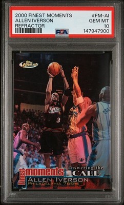 2000 FINEST MOMENTS REFRACTOR #FM-AI ALLEN IVERSON PSA 10 | eBay