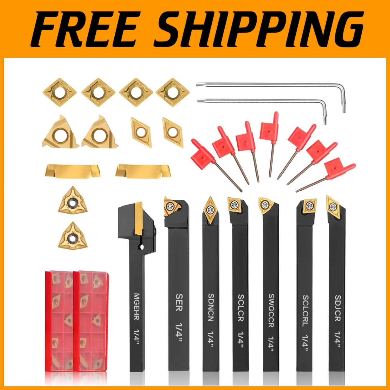 High Precision 7Pcs Metal Lathe Tools Kit