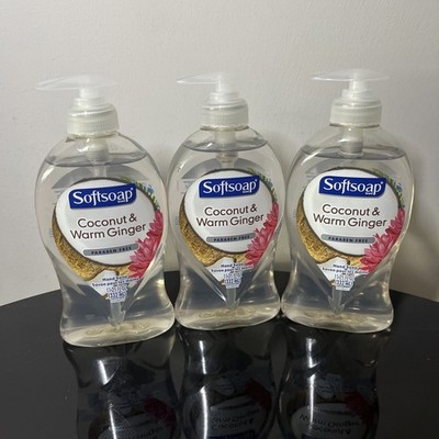 3x Softsoap Coconut & Warm Ginger Liquid Hand Soap Pump 11.25 Oz Discontinued