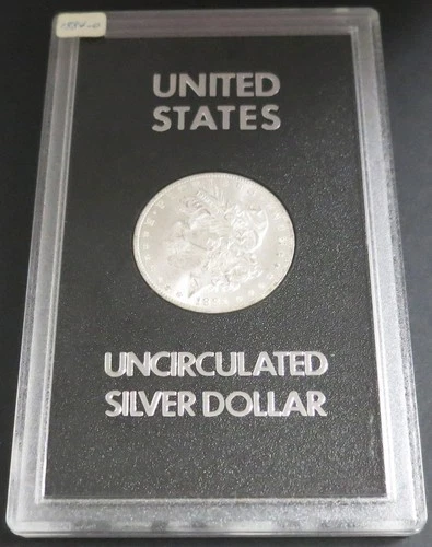 1884-O Morgan Silver Dollar BU Uncirculated - GSA Treasury Hard Case Holder