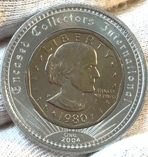 RARE Mintage = 25 Encased Coin US 1980 Anthony DOLLAR $1 Encased Collectors Intl