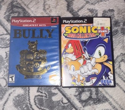PlayStation 2 Bundle ! Bully & Sonic Mega Collection Plus Manual Included. 