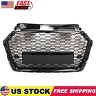 For Audi A3 S3 2017-2019 RS3 Style Grille Front Hood Henycomb Bumper Grill Black