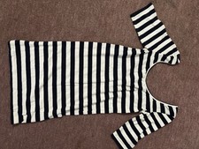 True Vintage Blue Multi Striped Mini Dress Topshop Xs 