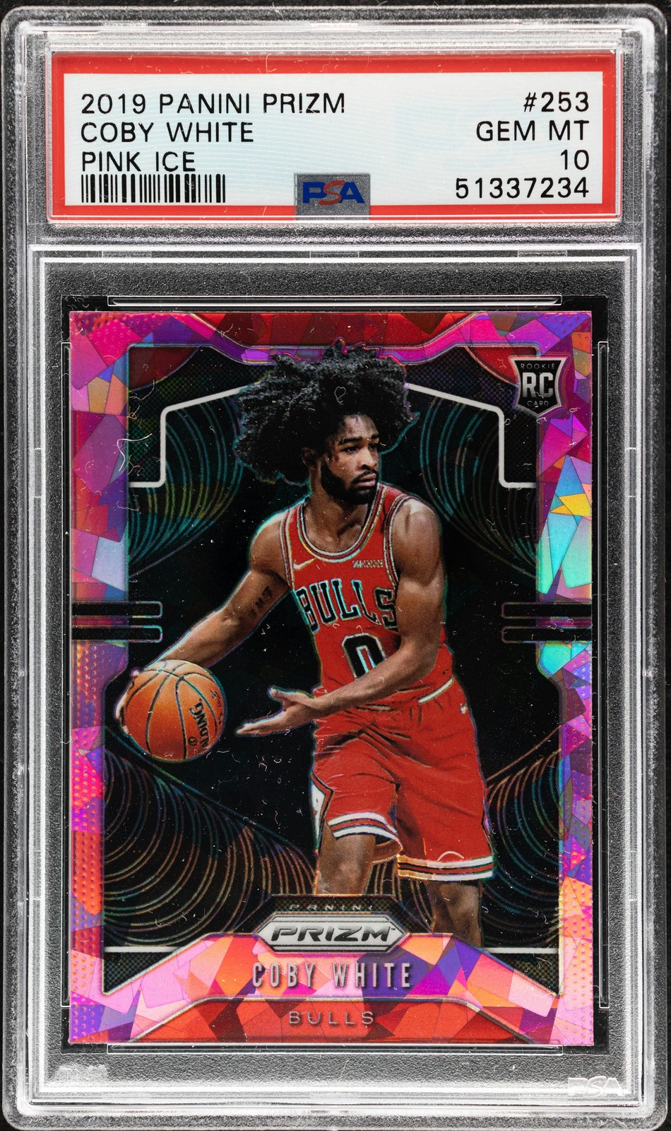 2019 Panini Prizm Coby White Pink Ice Prizm #253 PSA 10 Rookie RC