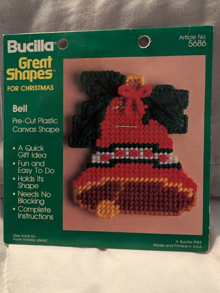 Bucilla Pre-Cut Plastic Canvas Shapes 'Bell, Christmas Train' (Brand New) - Image 3 of 4