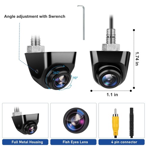 HD Backup Camera for Car Universal Front/Side/Rear Camera for 12V Car Truck P... - Bild 8 von 8