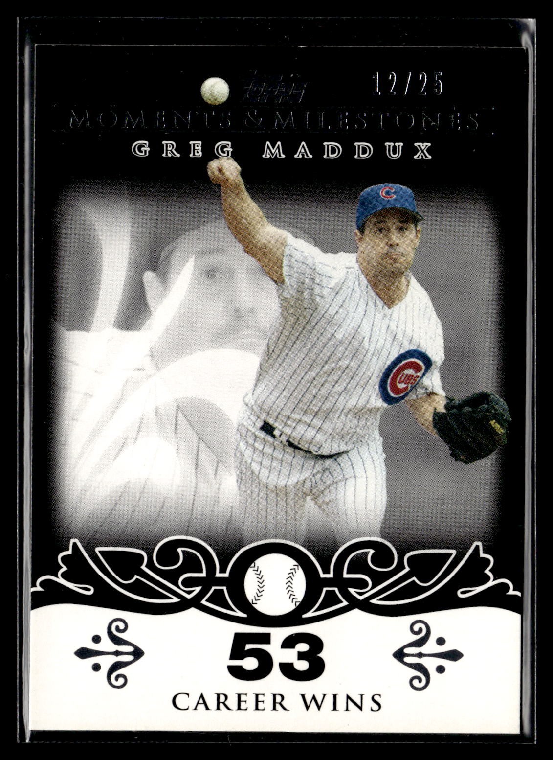 2008 Topps Moments & Milestones #8-53 Greg Maddux Black #/25