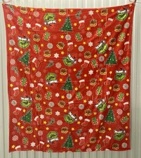 Christmas Grinch 50x60 Inch Throw Blanket Cover Soft Bedding Gift Wall Decor