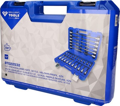 FOR KS TOOLS NARZ�DZIA BT022532 1/2 SOCKET SET, 32 PCS, TORX PROFILE BRILLIANT