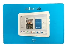 Amazon Echo Hub 8" Smart Home Control Panel with Alexa - White Open Box
