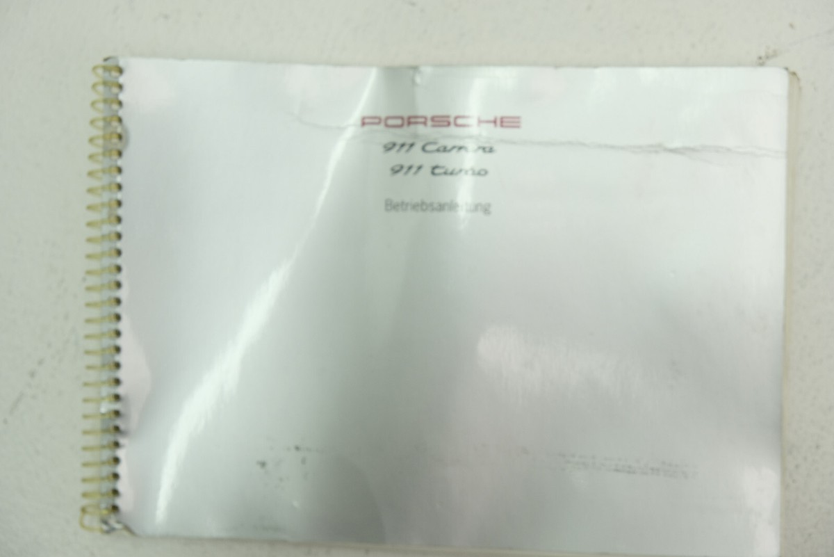 Porsche 993 Turbo Carrera Operating Manual Original | eBay