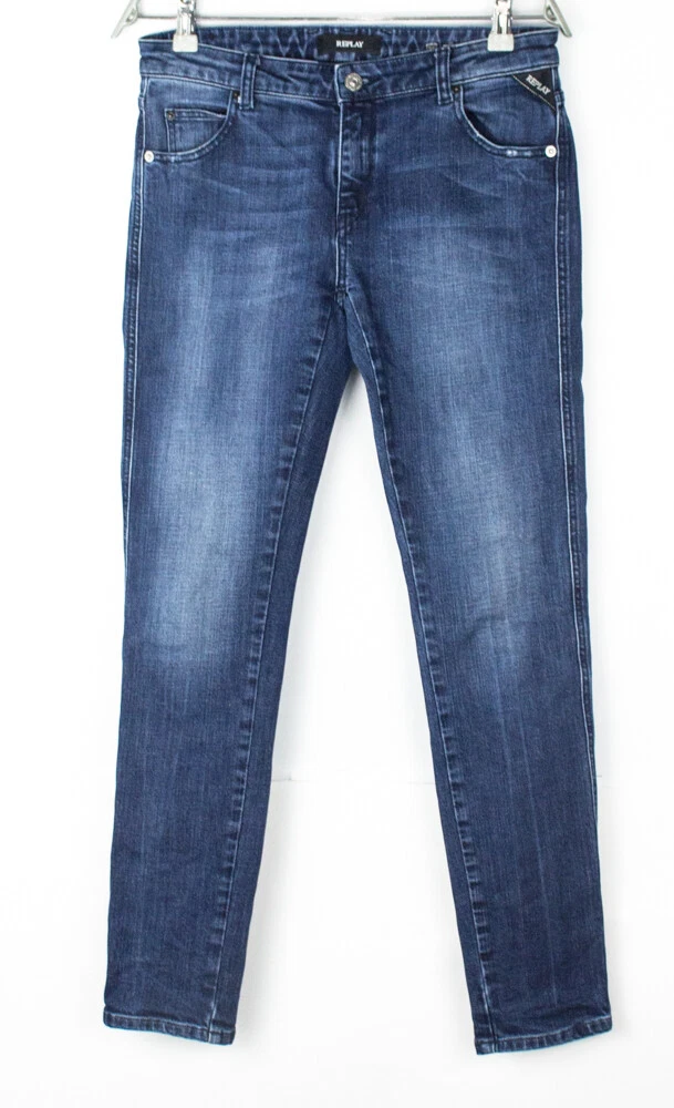 Replay Mujer Katewin Elastico Ajustado Vaqueros Talla W26 L30 eBay