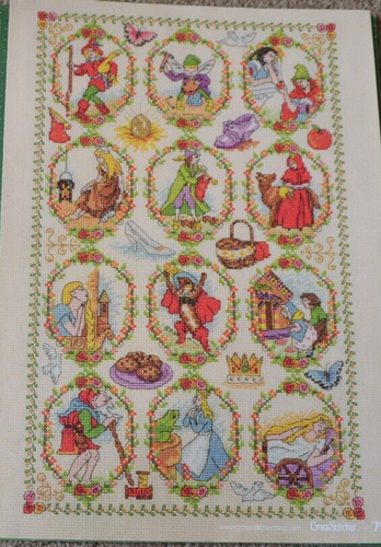 Gráfico de punto de cruz Stitch-A-Long personajes de cuento de hadas de Grimm completo 13 piezas - Imagen 2 de 4