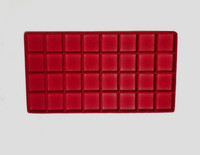 Black Stained Wood Coins Relic Jewelry Red 32 Space Liner Display Stackable Tray 4