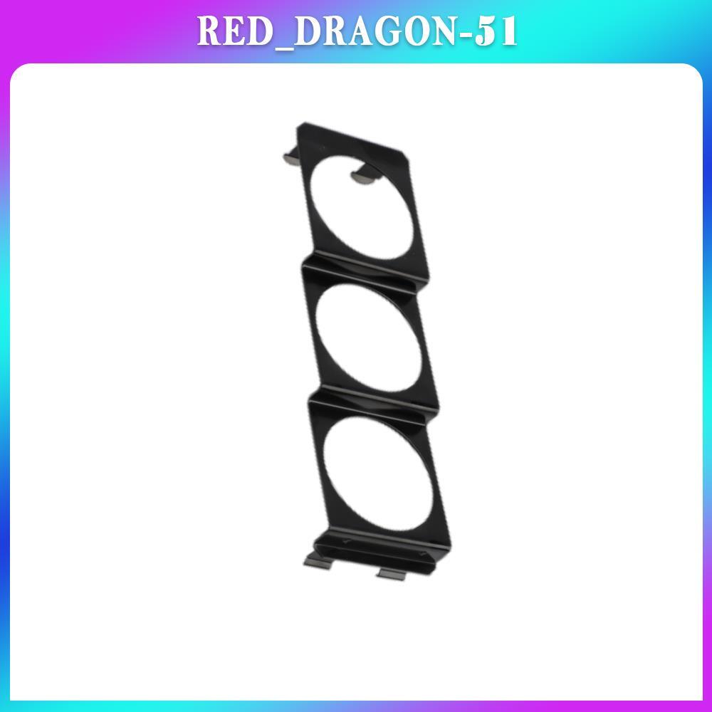 Black 52mm 3 Hole Single DIN radio Slot Pod Triple Gauge Meter Panel Mount