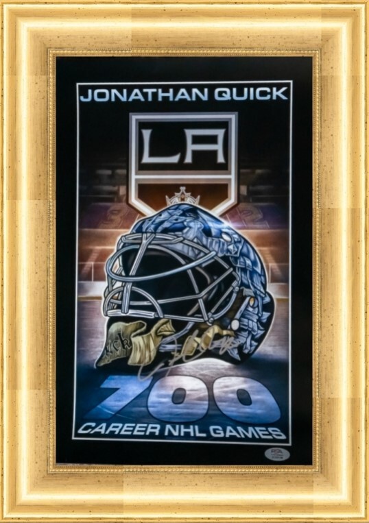 Jonathan Quick Autographed Signed Los Angeles Kings 11x17 - Art Poster by 3x Stanley Cup Champion w/COA 
