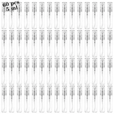 60 Pcs Mini Spray Bottles 5ml, Refillable Glass Atomizer for Travel, Perfume