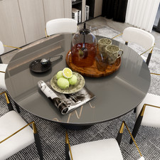 Tischfolie Rund 2mm klar PVC 45 Grad abgeschrägte V-Kante nach Maß Tischschutz