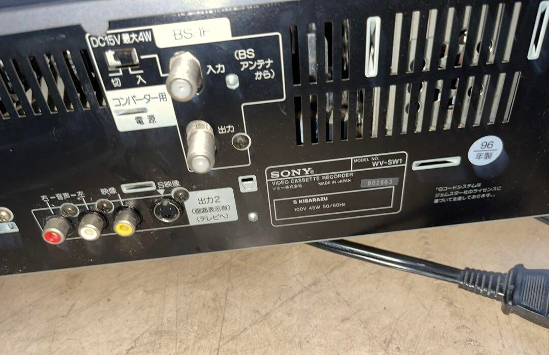 SONY WV-SW1 Hi8 8mm VHS VCR W Video Deck Player Digital Used From