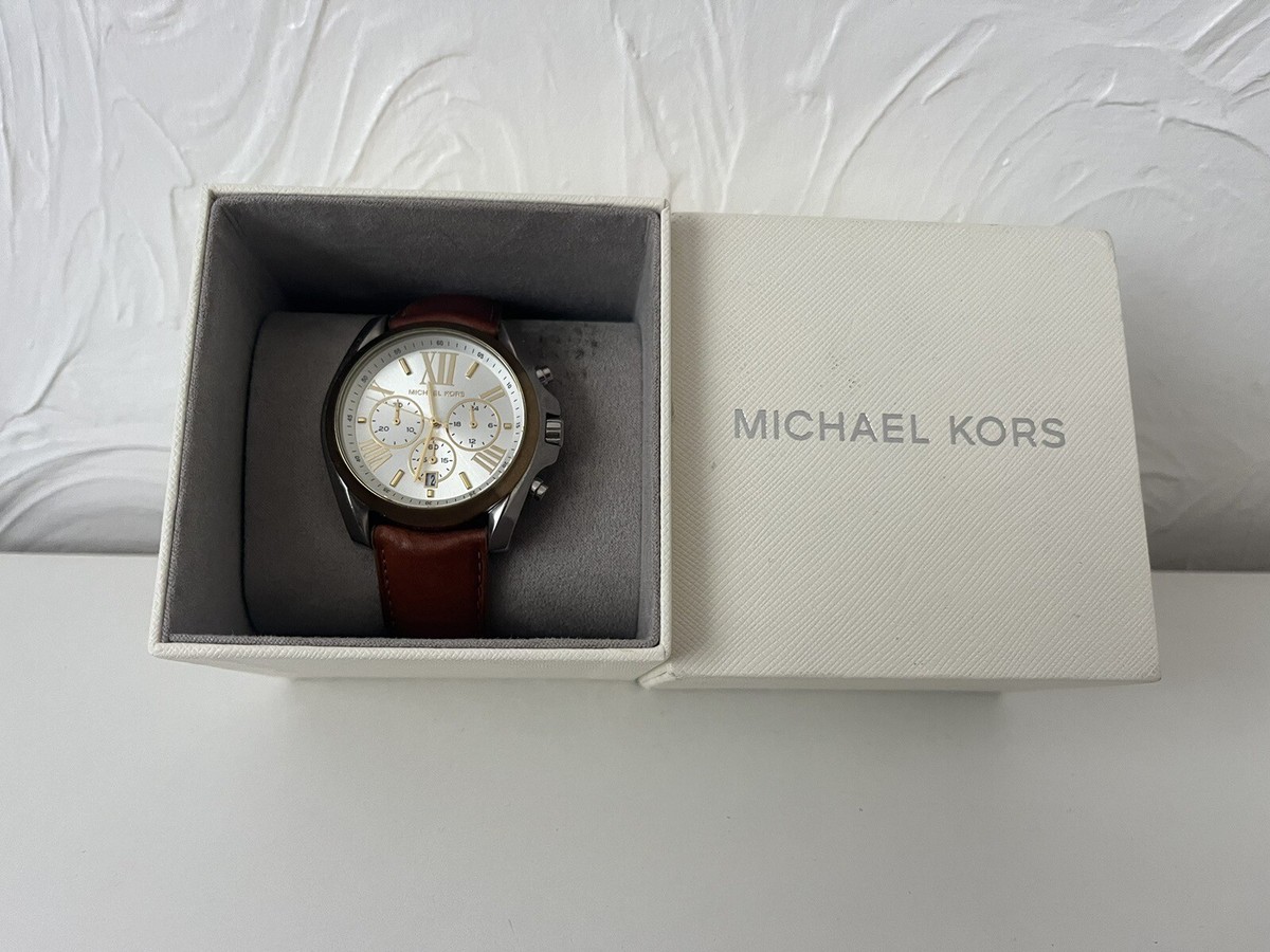 Michael Kors Bradshaw Brown Leather Watch MK5629 with Box Michael Kors Bradshaw Wristwatches for Men for sale | eBay main image 3