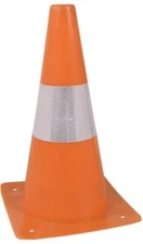 Tool Bench Hardware Plastic 12-Inch Safety Cone with Reflective Strip