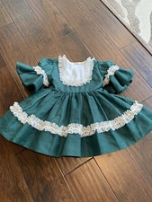 Hunter Green Little Girls Martha  s Miniatures Dress Read For Size And Defect