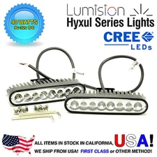 Lumision Hyxul 40W 7" PAIR CREE LED Mini Light Bar Spot Flood Combo Truck Boat