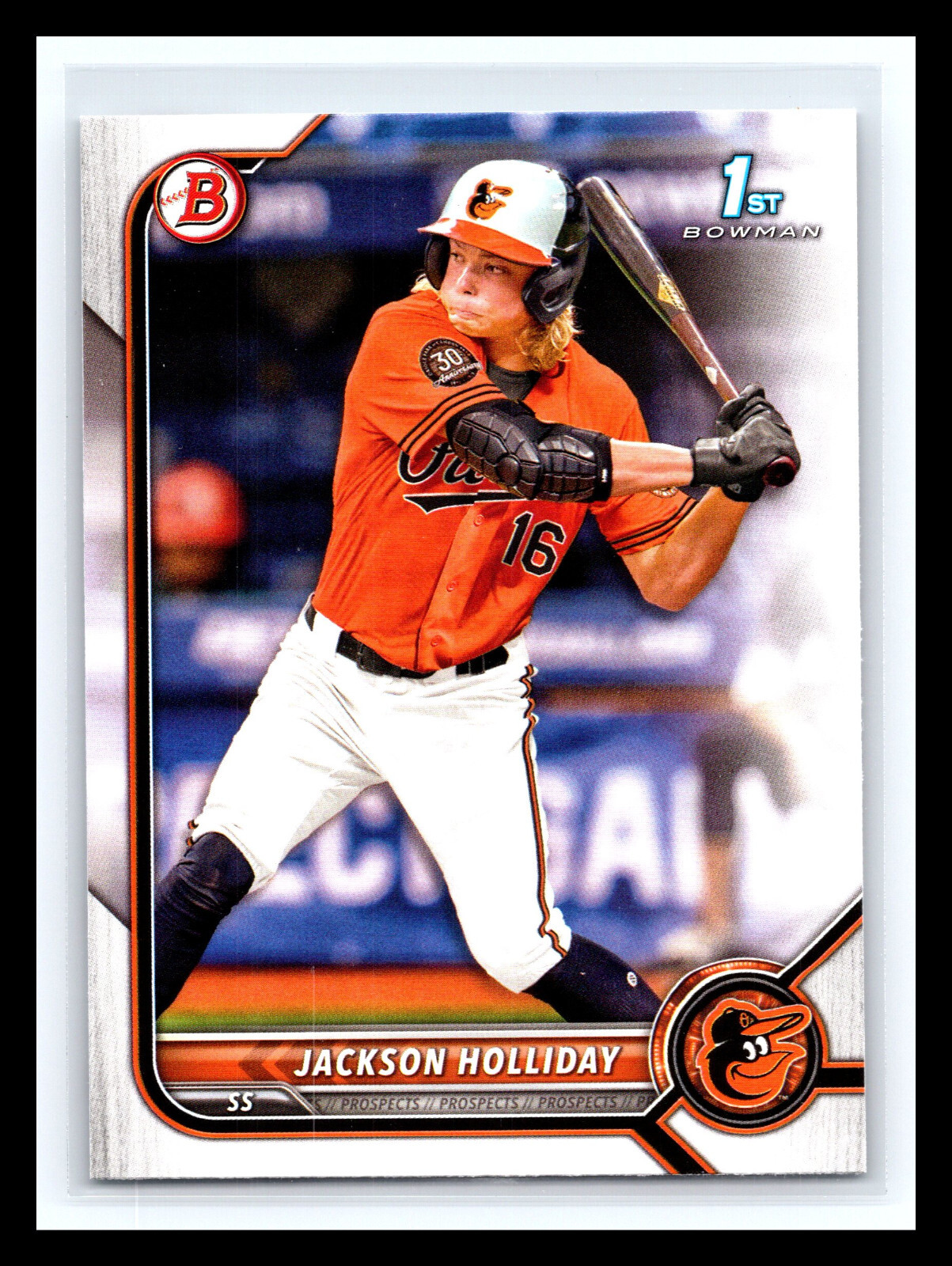 🔥 JACKSON HOLLIDAY 2022 1ST BOWMAN DRAFT PROSPECTS RC # 168