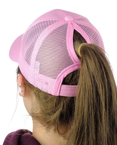 Summer Baseball Cap Women Messy Bun Ponytail Adjustable Sport Trucker Hat Cute - Picture 9 of 22