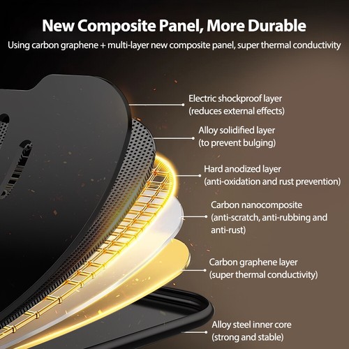 Foldable Laptop Stand Ergonomic Riser 360° Rotating Bracket with Cooling Fan - Picture 9 of 10