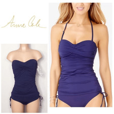 Anne Cole navy tankini set. NWT