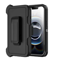 Rugged Shockproof Heavy Duty Military Case Stand Belt Clip Cover For iPhone 16e 