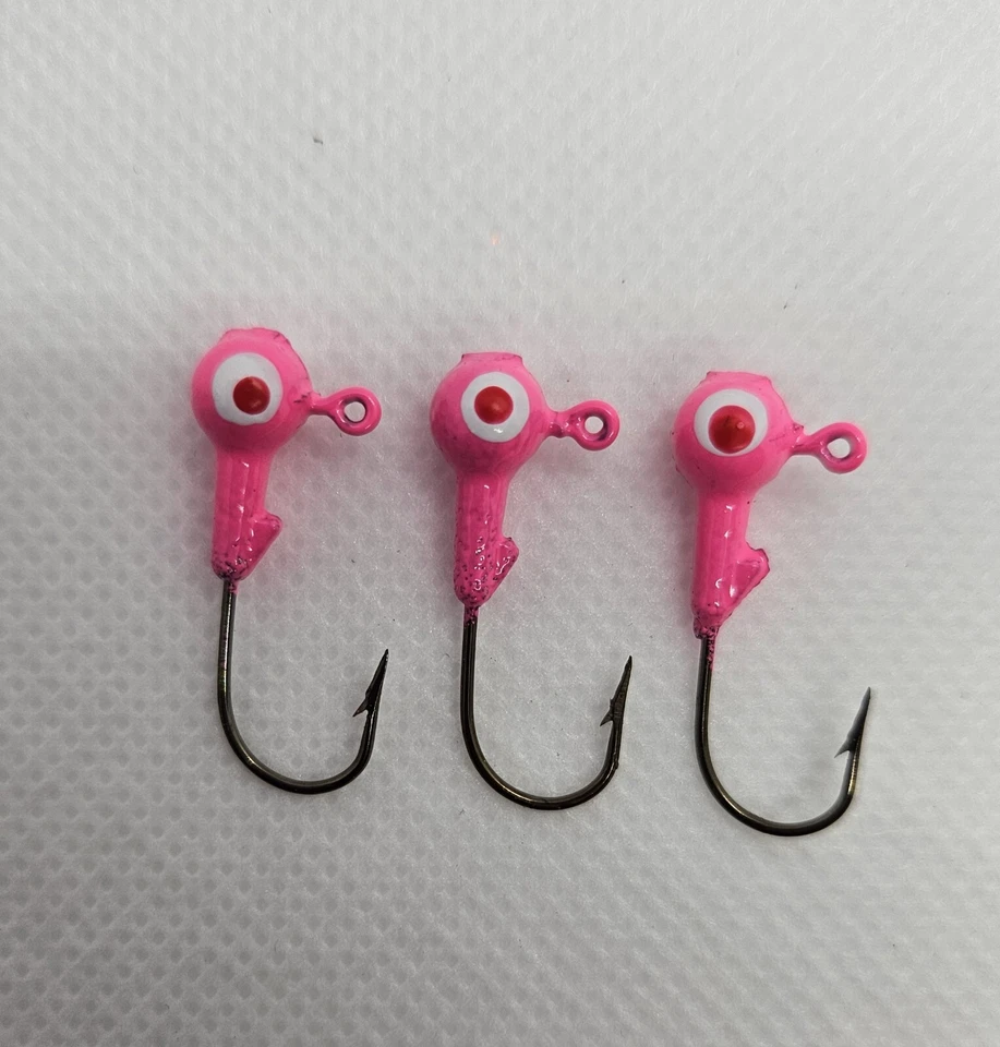 100 1/16 Lead Round Jig Head Eagle Claw Bronze #4 ALL EYES OPEN IRISH JIG - Image 3 of 4