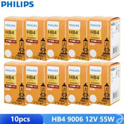 10pcs Philips Vision 9006 HB4 12V 55W Original Car Halogen Lamps Auto Fog Bulbs