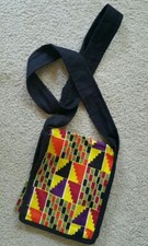 African wax shoulder/crossbody bag multicolor unisex