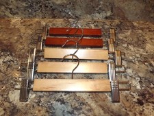 Wooden Clamp Hangers - 9" Pants Skirts Shorts Set of 5