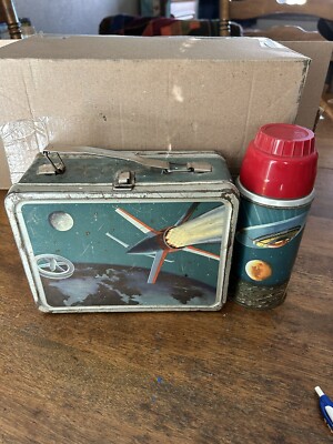 VINTAGE 1950’s OUTER SPACE LUNCHBOX WITH THERMOS! | eBay