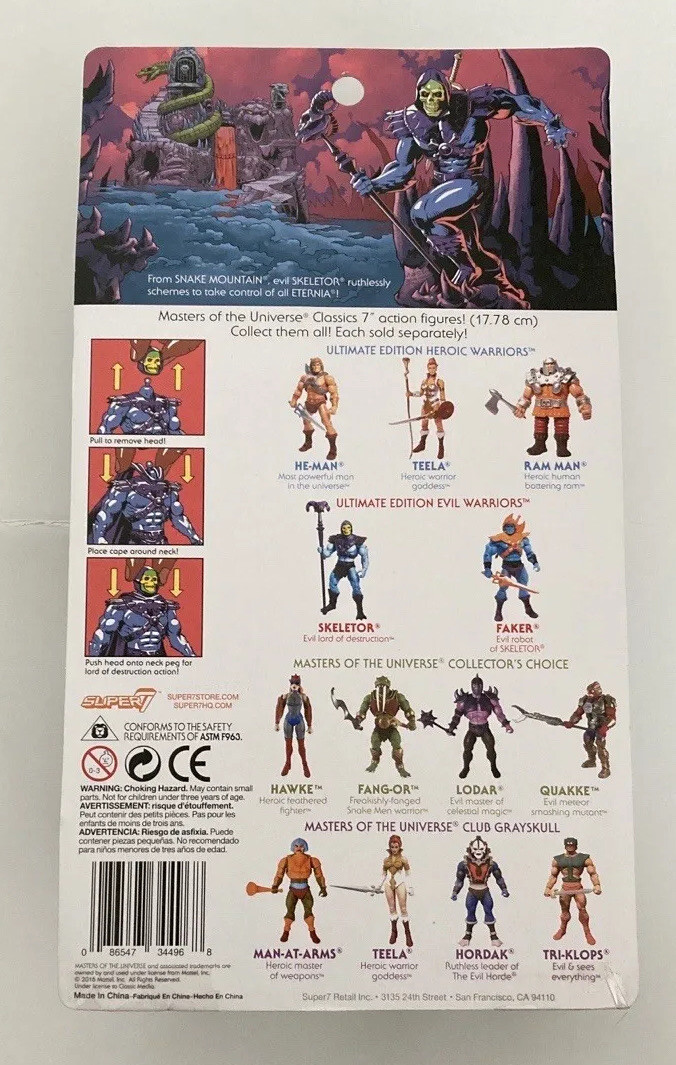 Super7 Masters of the Universe Ultimates HE-MAN Skeletor New MOC w