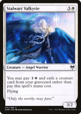 x4 Stalwart Valkyrie KHM MTG Kaldheim 31/285 COMMON M/NM 4x