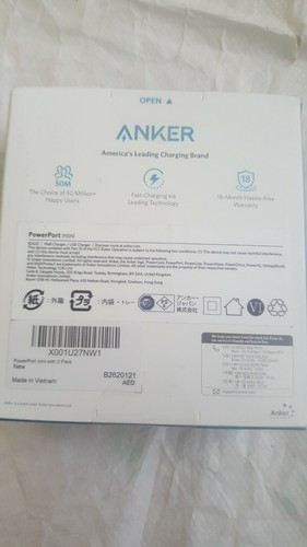 2x Anker PowerPort Mini 2-Port 12W Wall Charger Foldable Plug for iPhone Galaxy - Picture 2 of 2