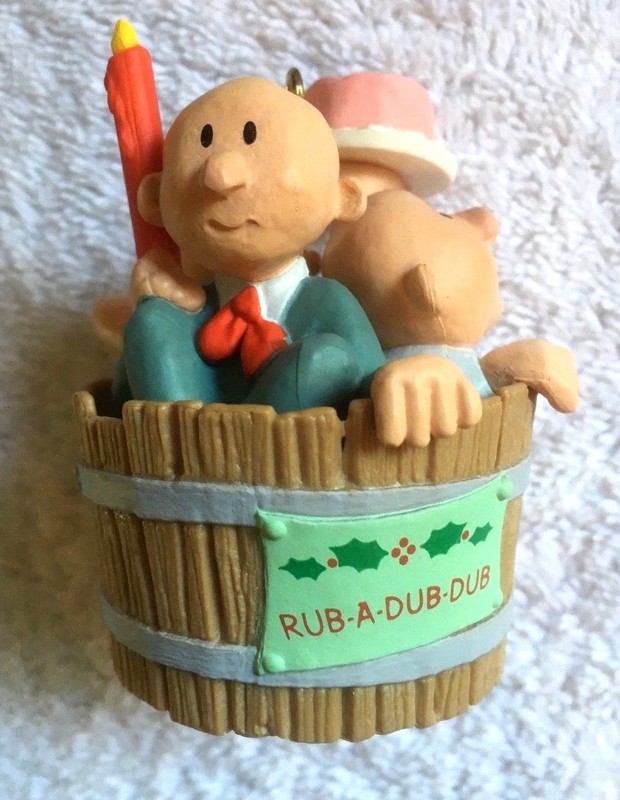 Hallmark Keepsake Ornament-"Three Men in a Tub" 1987--Artist Favorite-Signed-Box