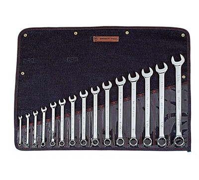 Wright Tool 915 Full Polish 12 Point Combination Wrench Set 5/16'' - 1-1/4'' (1...