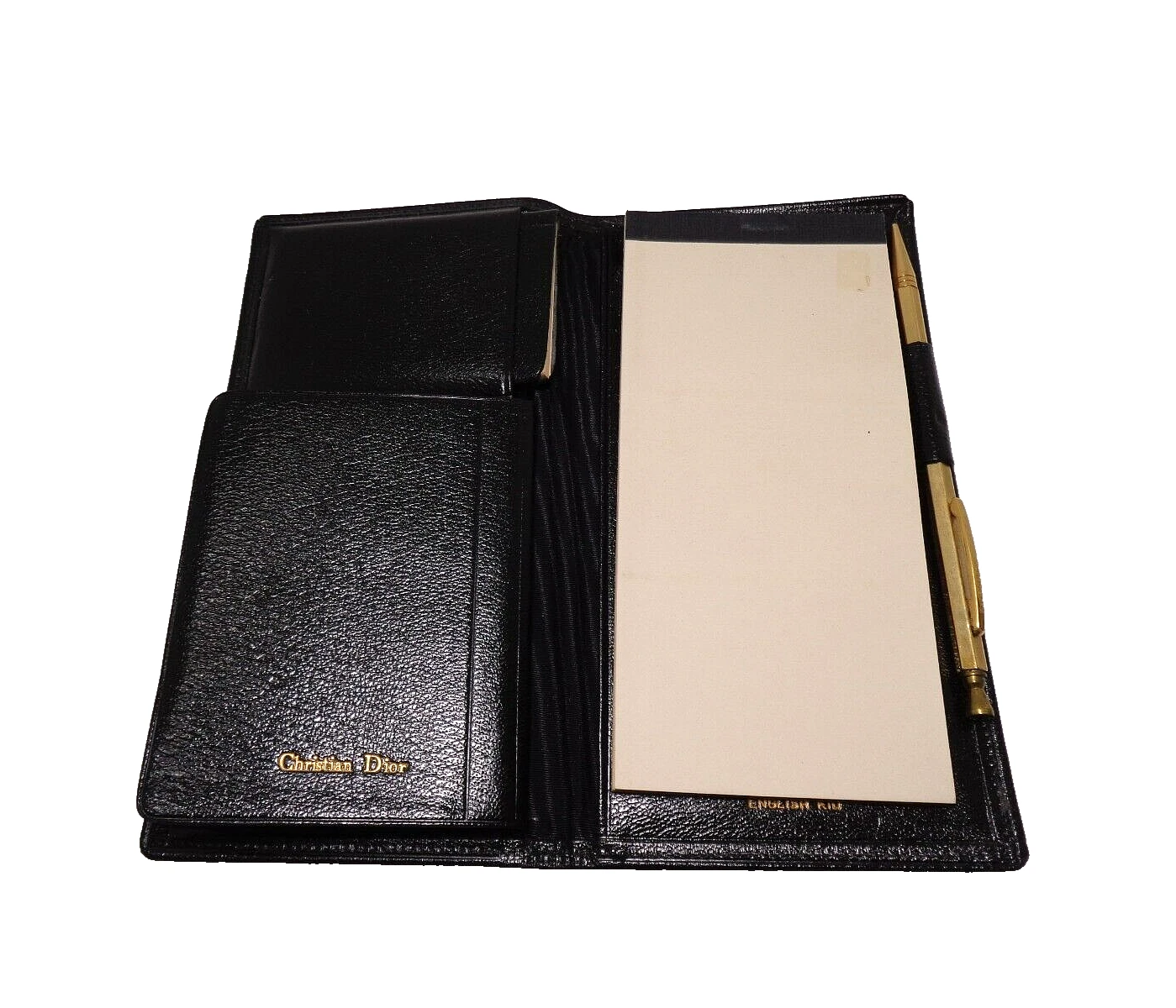 Portefeuille / crayon mécanique métal anglais enfant nappa cuir noir CHRISTIAN DIOR