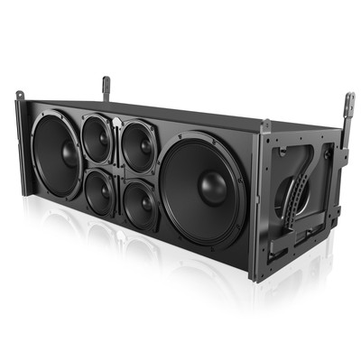 2-AtlasIED A-LINE ACOUSTICS AL123A-B Dual 12'' 3-Way 3600-Watt Powered Speakers