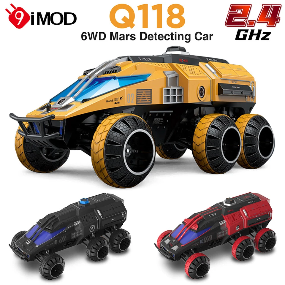 Q118 RC Car 6WD 2.4G 60M Liftable Turret Mars Detecting Car For Sandy Grassland - Image 4 of 4