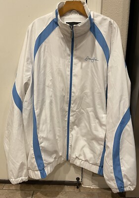 Vtg Y2K Sean John Full Zip Jacket White Baby Blue Size 3XL | eBay