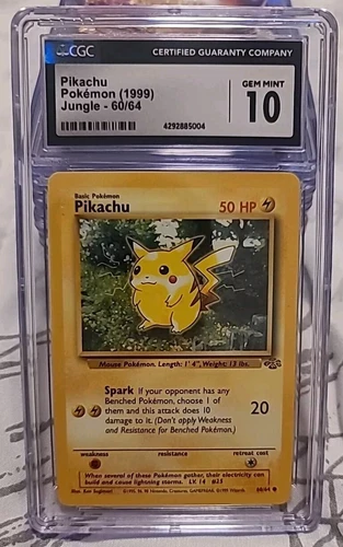 Pokemon Jungle PIKACHU 60/64 CGC 10 Gem Mint