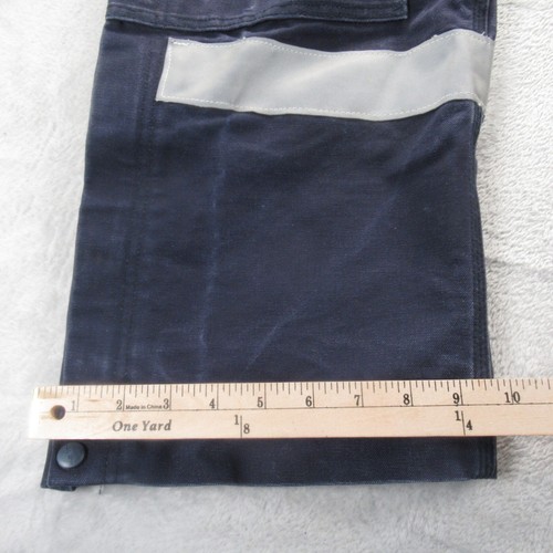 Carhartt FR Duck Bib Overall Men 44x33 Blue Flame-Resistant Unlined 42x36 TAG - Picture 13 of 15